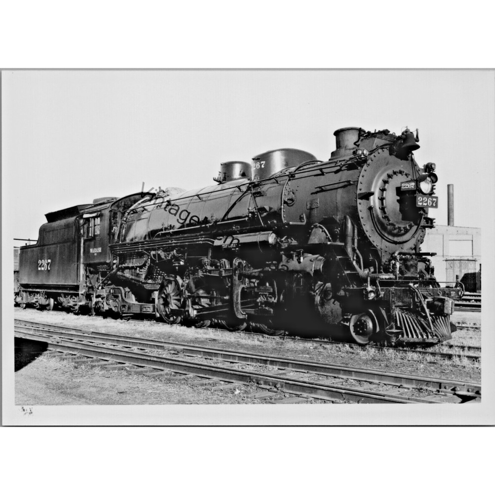 Vintage Wabash 2267 Steam Locomotive 5"X7" Real Photo T2-76
